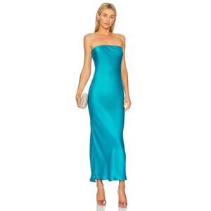 SNDYS x REVOLVE Angel Strapless Midi Dress in Blue strapless